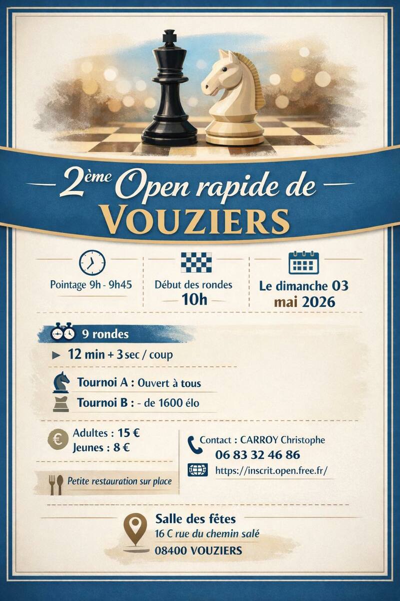 2ème Open Rapide de Vouziers, Vouziers, 03/05/2026