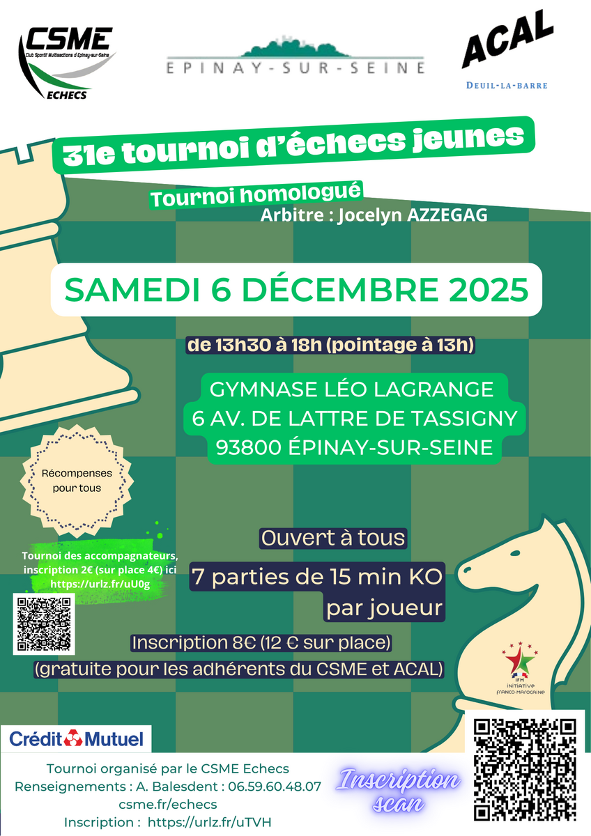 31ème Tournoi Jeunes CSME ACAL
