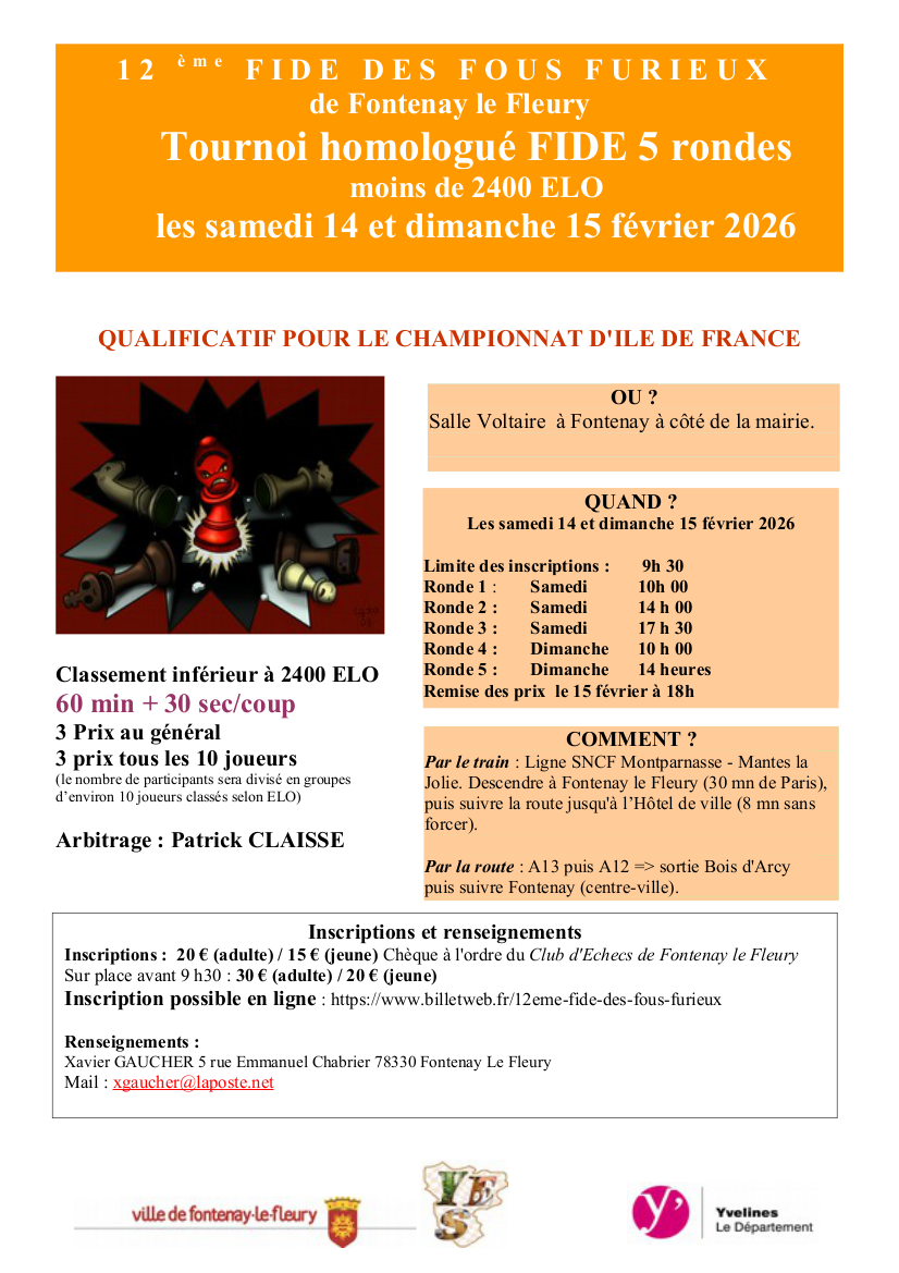 12ème Open FIDE de Fontenay le Fleury