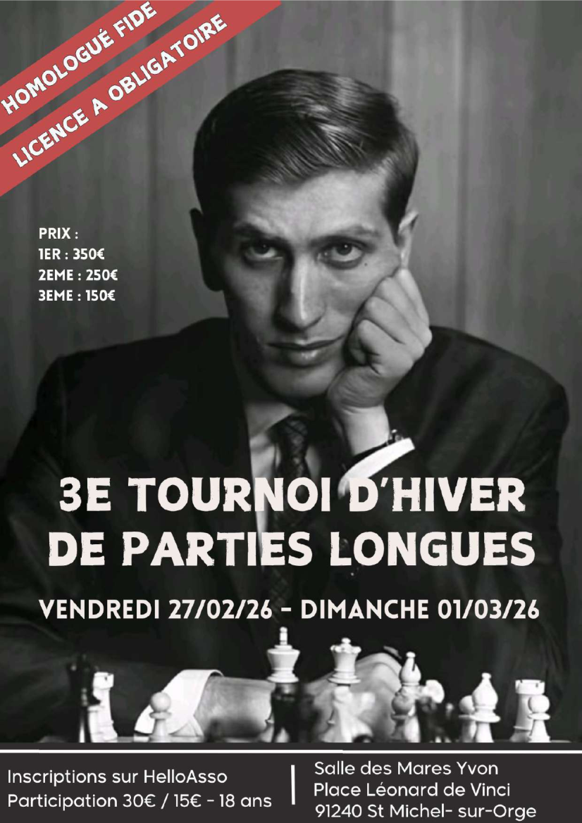 3ème Open d'hiver de parties lentes du club d'Arpajon