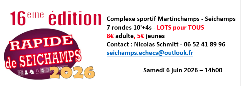 16ème Rapide de Seichamps Echecs
