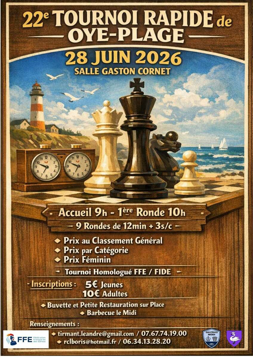 22ème Tournoi rapide de Oye-Plage