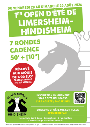 1er Open d'été de Limersheim-Hindisheim