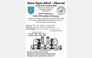 3ème Open Altorf - Obernai