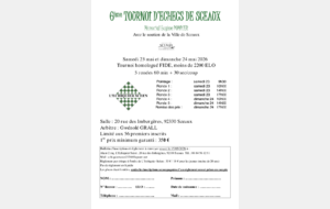 6ème Tournoi d'échecs FIDE de Sceaux - Mémorial Eugène Pommier