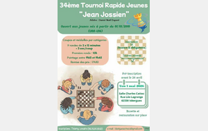 34ème Tournoi Rapide Jeunes "Jean Jossien" d'Isbergues