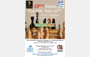 19ème Rapide Club 608 - Paris 15ème