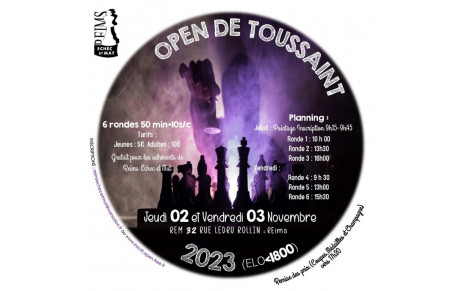 Open de la Toussaint 2023 de Reims, 02-03/11/2023