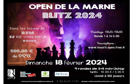 Open de la Marne de Blitz, Reims, 18/02/2024